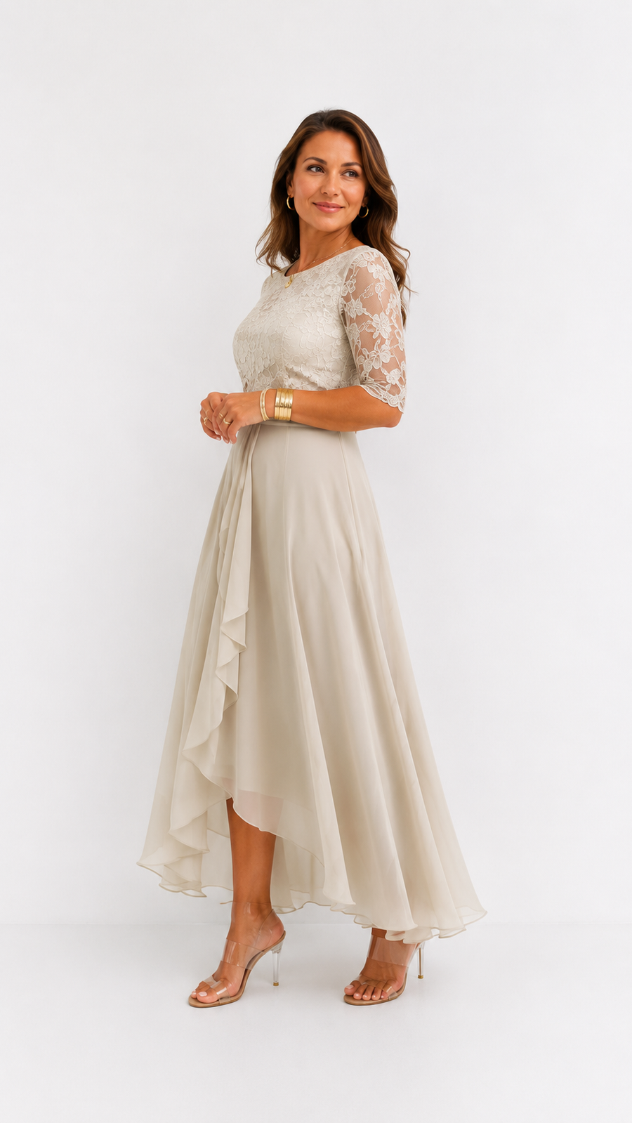 RHONDA | Vestido elegante de encaje - Rosa | Mar de Abril