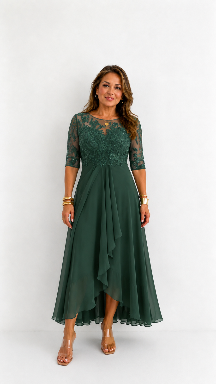 RHONDA | Vestido elegante de encaje - Rosa | Mar de Abril