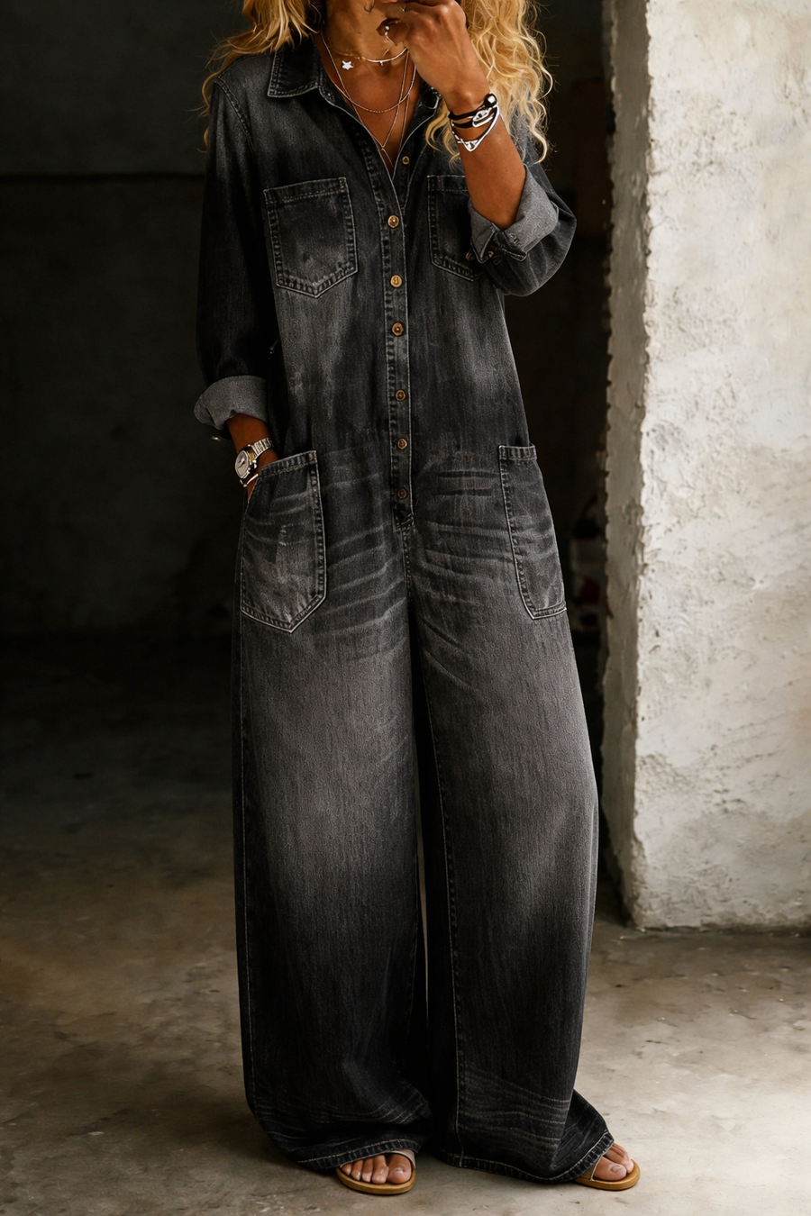 Lena | Mono denim cómodo y casual